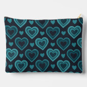 Pochette À Accessoires Coeurs turquoises (Verso)