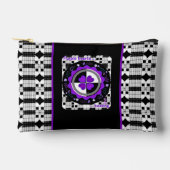 Pochette À Accessoires Coeurs violets B&W battants (Recto)