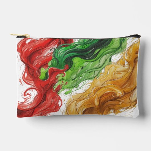 Pochette À Accessoires Colibris verts pixellisés (Recto)