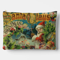 Collage de Noël victorien du Père Noël Antique