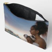 Pochette À Accessoires Collage Photo Famille 2 Photo Double Face (Ouvrir)