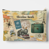Pochette À Accessoires Collage Vintage voyage grand (Verso)