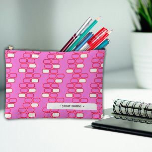 Pochette À Accessoires Collecte de caisse Pink Retro Personnaliser