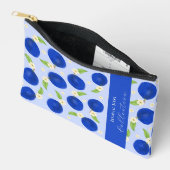 Pochette À Accessoires Collection de prunes botaniques bleues (Ouvrir)
