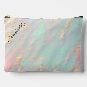 Pochette À Accessoires Collection Luxe Tendance Rose Pâle Menthe Douce Or
