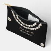Pochette À Accessoires Collier de perle noire (Ouvrir)