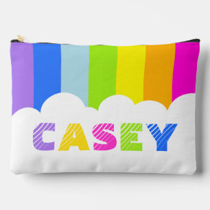 Pochette À Accessoires Coloré 5 lettres nom rainbow nuage crayon coque