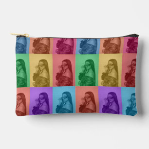 Pochette À Accessoires Coloré Retro Pop Art moderne Custom Photo Grid