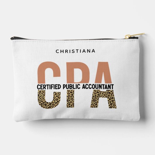 Pochette À Accessoires Comptable public certifié CPA Leopard (Verso)