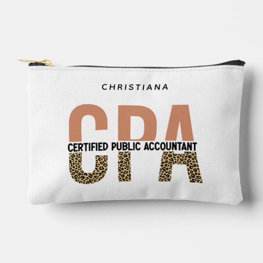 Pochette À Accessoires Comptable public certifié CPA Leopard (Recto)