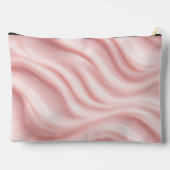 Pochette À Accessoires Conception Abstraite Crème Rose avec Nom (Verso)