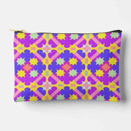 Pochette À Accessoires Conception Abstraite Géométrique Colorée (Recto)