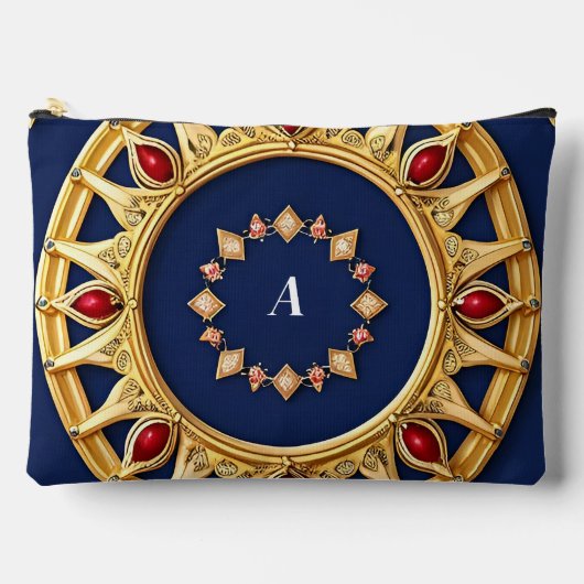 Pochette À Accessoires Conception circulaire ornée d'or (Recto)