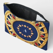 Pochette À Accessoires Conception circulaire ornée d'or (Ouvrir)