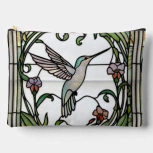 Pochette À Accessoires Conception d'art en verre teinté représentant un c