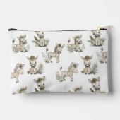 Pochette À Accessoires Conception de bébé zèbre à l'aquarelle mignonne | (Verso)