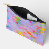 Pochette À Accessoires Conception de champ Fleur sauvage Abstrait (Ouvrir)