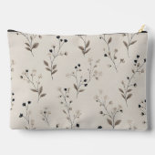 Pochette À Accessoires Conception de fleurs neutres sophistiquées (Verso)