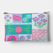 Pochette À Accessoires Conception de fleurs vibrantes en fleurs (Verso)