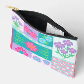 Pochette À Accessoires Conception de fleurs vibrantes en fleurs (Ouvrir)