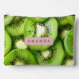 Pochette À Accessoires Conception de fruit de kiwi vibrant personnalisé