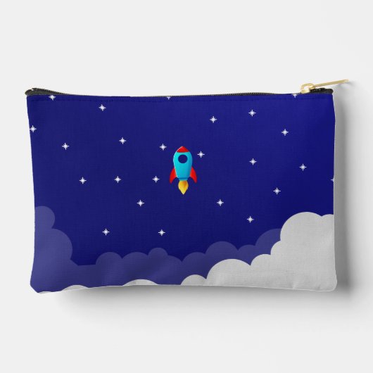 Pochette À Accessoires Conception de fusée d'aventure spatiale (Verso)