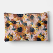 Pochette À Accessoires Conception de l'aquarelle de tournesol (Verso)