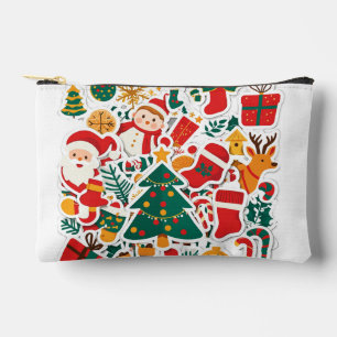 Pochette À Accessoires Conception de l'autocollant de Noël Festif - Parfa