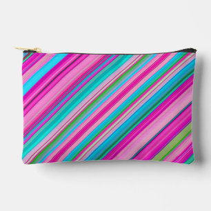 Pochette À Accessoires Conception de motif à rayures arc-en-ciel vibrant