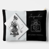 Pochette À Accessoires Conception de parfum monochrome élégante (Verso)