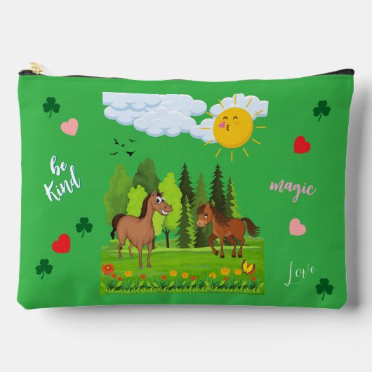 Pochette À Accessoires Conception de petits chevaux pour les enfants (Recto)
