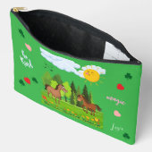 Pochette À Accessoires Conception de petits chevaux pour les enfants (Ouvrir)