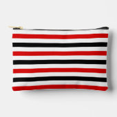 Pochette À Accessoires Conception de rayures rouges noires et blanches (Recto)