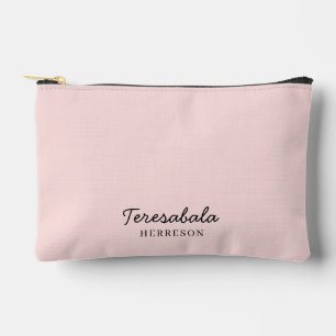 Pochette À Accessoires Conception de texte moderne rose pour demoiselles
