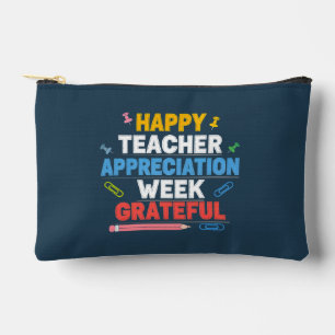 Pochette À Accessoires Conception d'école colorée et reconnaissante