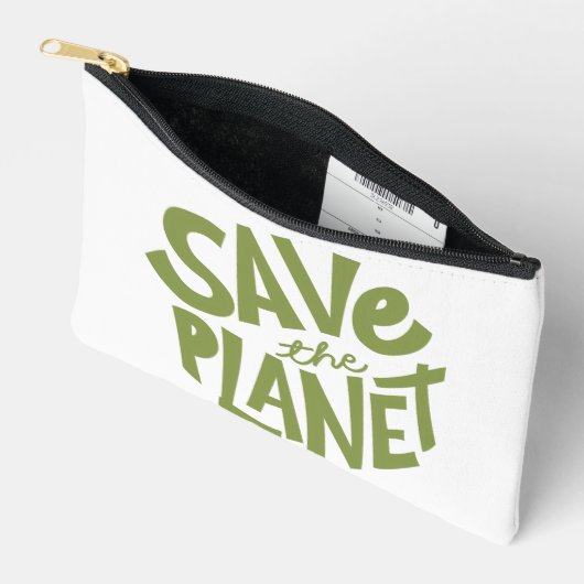 Pochette À Accessoires Conception Éco Sauvegarde de la Planète (Ouvrir)