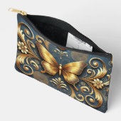Pochette À Accessoires Conception Papillon Doré (Ouvrir)