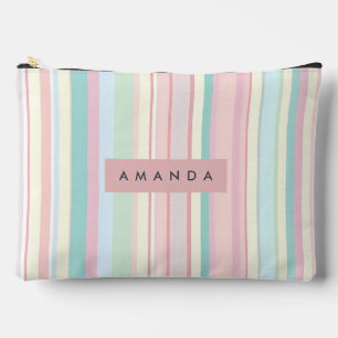 Pochette À Accessoires Conception personnalisée de rayures de bonbons pas