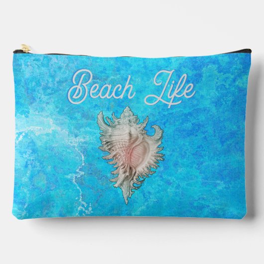 Pochette À Accessoires Conch Shell "Beach Life" (Recto)