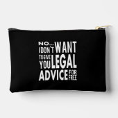 Pochette À Accessoires Conseil juridique gratuit - Citation d'avocat amus (Verso)