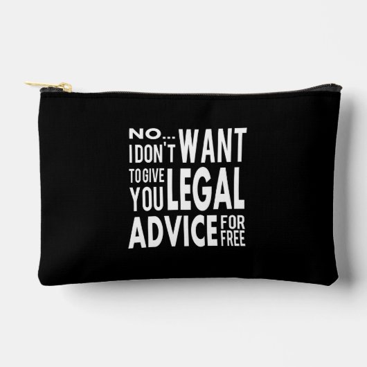 Pochette À Accessoires Conseil juridique gratuit - Citation d'avocat amus (Recto)