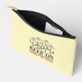 Pochette À Accessoires Continuer À Croître Citations Positives Fleurs Rét (Ouvrir)