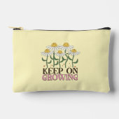 Pochette À Accessoires Continuer À Croître Citations Positives Fleurs Rét (Recto)