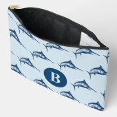 Pochette À Accessoires Cool Blue Swordfish Motif Monogramme (Ouvrir)