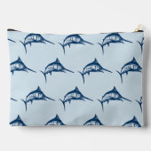 Pochette À Accessoires Cool Blue Swordfish Motif Monogramme (Verso)