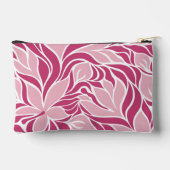 Pochette À Accessoires Cool rose blanc moderne motif floral Monogramme (Verso)