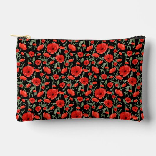 Pochette À Accessoires Coquelicots rouges (Recto)