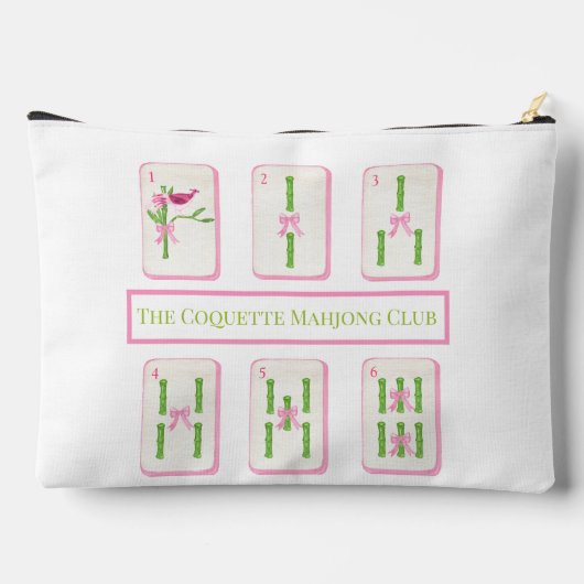 Pochette À Accessoires Coquette Mahjong Club Bamboo Bows (Verso)