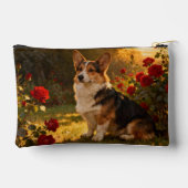 Pochette À Accessoires Corgi dans les Roses I (Verso)