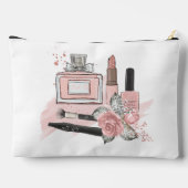 Pochette À Accessoires Cosmétique Ado en rose et blanc (Verso)